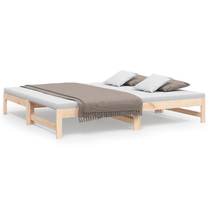 Dormeuse Estraibile 2x(75x190) cm Legno Massello di Pino | homemem39