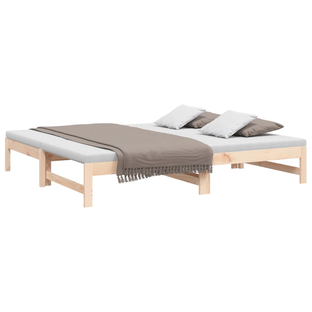 Dormeuse Estraibile 2x(75x190) cm Legno Massello di Pino | homemem39