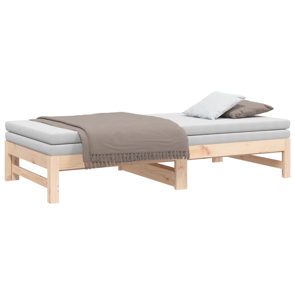 Dormeuse Estraibile 2x(75x190) cm Legno Massello di Pino | homemem39