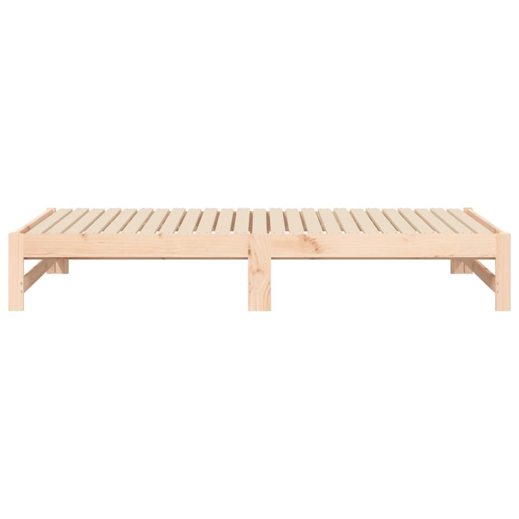 Dormeuse Estraibile 2x(75x190) cm Legno Massello di Pino | homemem39