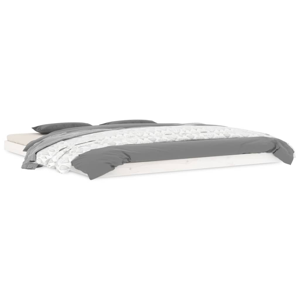 Giroletto senza Materasso Bianco 180x200 cm Legno Massello Pino - homemem39