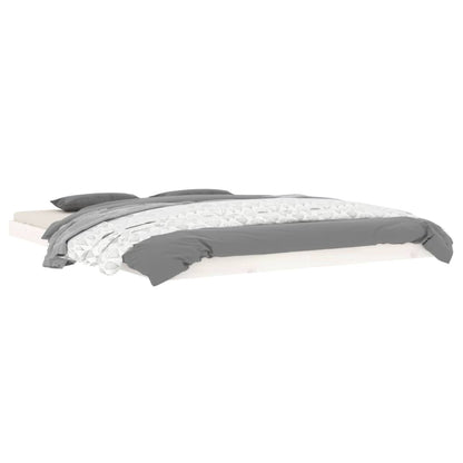 Giroletto senza Materasso Bianco 160x200 cm Legno Massello Pino - homemem39