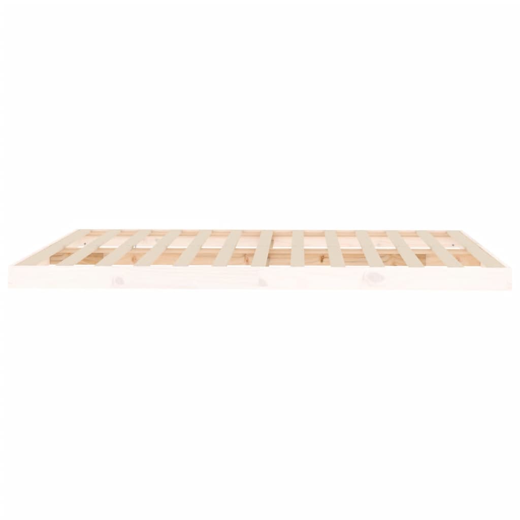 Giroletto senza Materasso Bianco 150x200 cm Legno Massello Pino - homemem39
