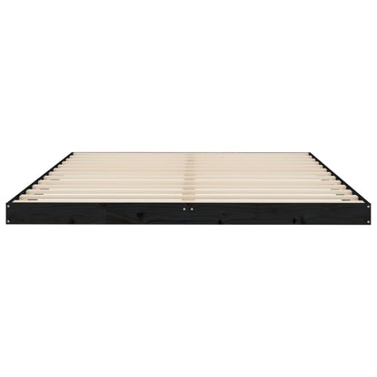 Giroletto Nero 150x200 cm King in Legno Massello di Pino - homemem39