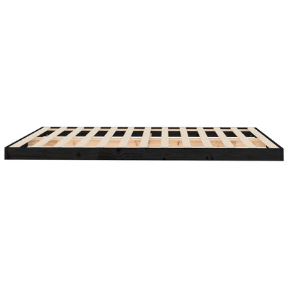 Giroletto Nero 150x200 cm King in Legno Massello di Pino - homemem39