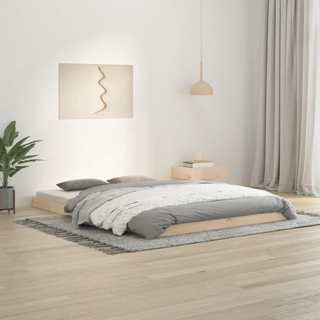 Giroletto senza Materasso 140x200 cm in Legno Massello di Pino - homemem39