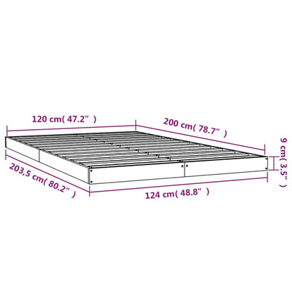 Giroletto senza Materasso 120x200 cm in Legno Massello di Pino - homemem39