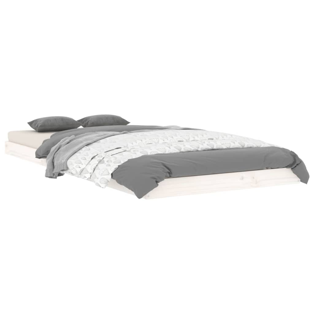 Giroletto senza Materasso Bianco 90x200 cm Legno Massello Pino - homemem39