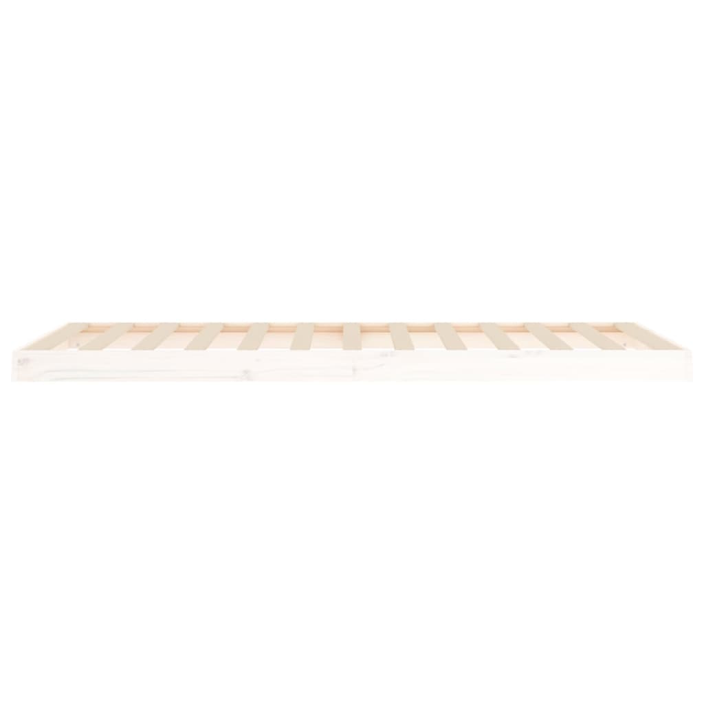 Giroletto senza Materasso Bianco 90x200 cm Legno Massello Pino - homemem39