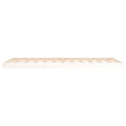 Giroletto senza Materasso Bianco 90x200 cm Legno Massello Pino - homemem39