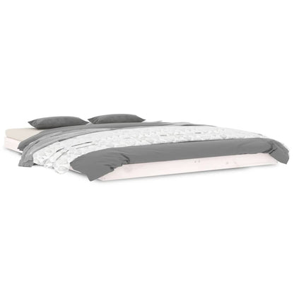 Letto senza Materasso Bianco 140x190 cm Legno Massello di Pino - homemem39