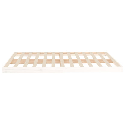 Letto senza Materasso Bianco 140x190 cm Legno Massello di Pino - homemem39