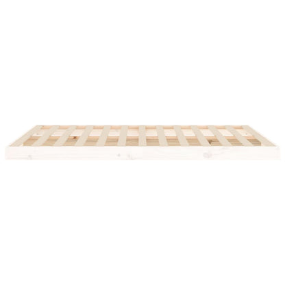 Letto senza Materasso Bianco 135x190 cm Legno Massello di Pino - homemem39