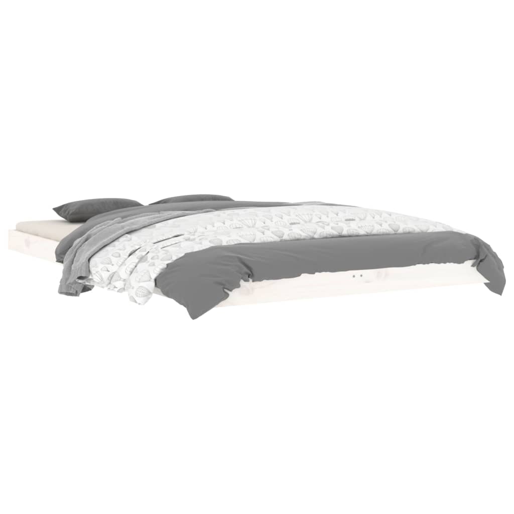 Letto senza Materasso Bianco 120x190 cm Legno Massello di Pino - homemem39