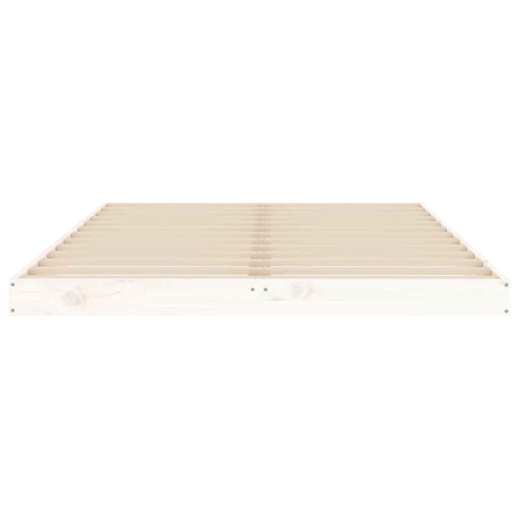Letto senza Materasso Bianco 120x190 cm Legno Massello di Pino - homemem39