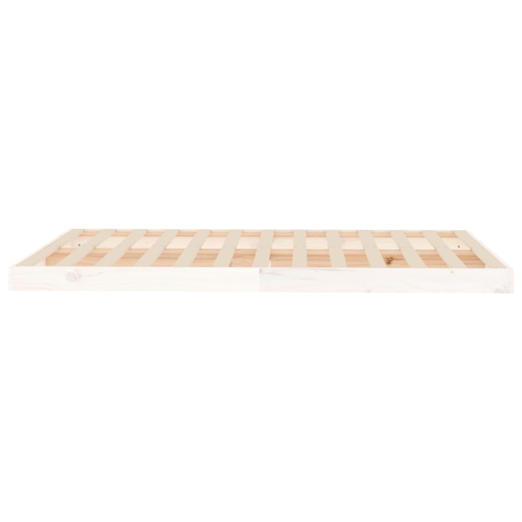 Letto senza Materasso Bianco 120x190 cm Legno Massello di Pino - homemem39