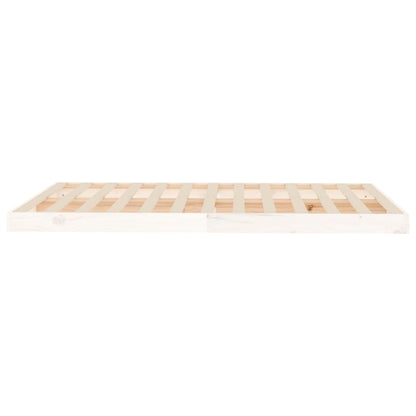 Letto senza Materasso Bianco 120x190 cm Legno Massello di Pino - homemem39