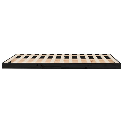 Giroletto Nero 120x190 cm Small Double Legno Massello di Pino - homemem39