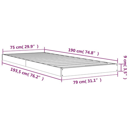 Giroletto 75x190 cm Small Single in Legno Massello di Pino - homemem39