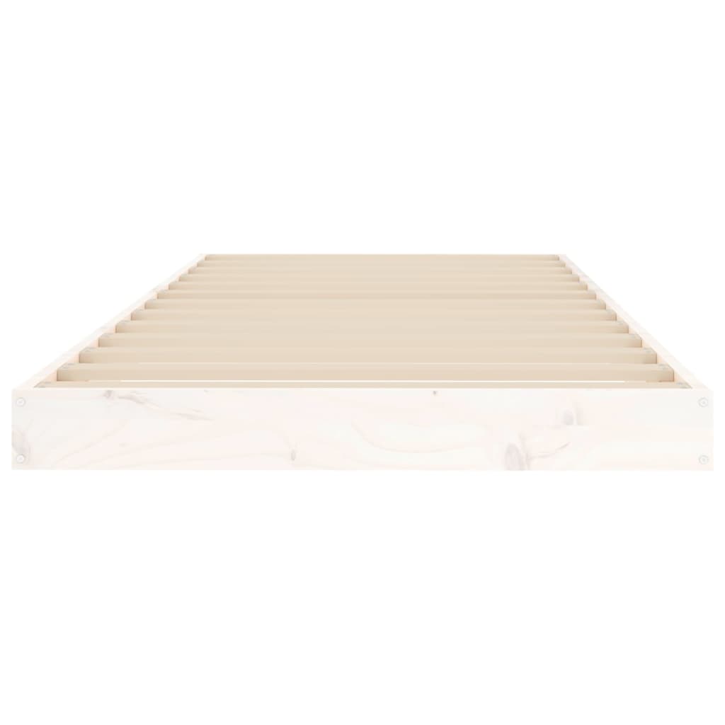 Giroletto senza Materasso Bianco 75x190 Legno Massello di Pino - homemem39