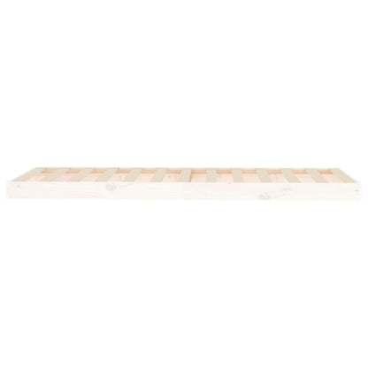 Giroletto senza Materasso Bianco 75x190 Legno Massello di Pino - homemem39