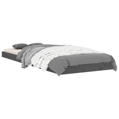 Giroletto Grigio 75x190 cm Small Single Legno Massello di Pino - homemem39