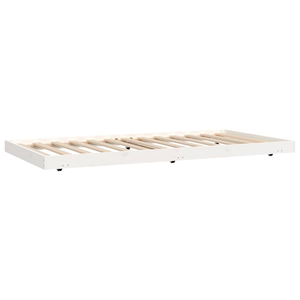 Giroletto senza Materasso Bianco 100x200 cm Legno Massello Pino | homemem39