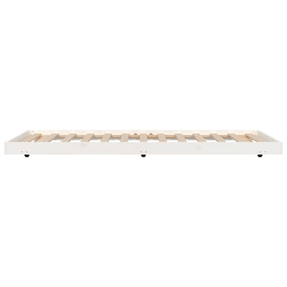 Giroletto senza Materasso Bianco 100x200 cm Legno Massello Pino - homemem39