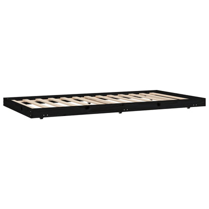 Giroletto Nero 100x200 cm in Legno Massello di Pino