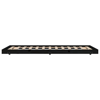 Giroletto Nero 100x200 cm in Legno Massello di Pino