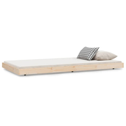 Giroletto senza Materasso 80x200 cm in Legno Massello Pino | homemem39