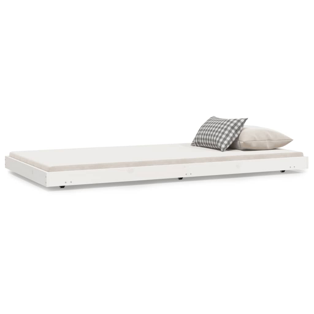 Giroletto senza Materasso Bianco 80x200 cm Legno Massello Pino | homemem39