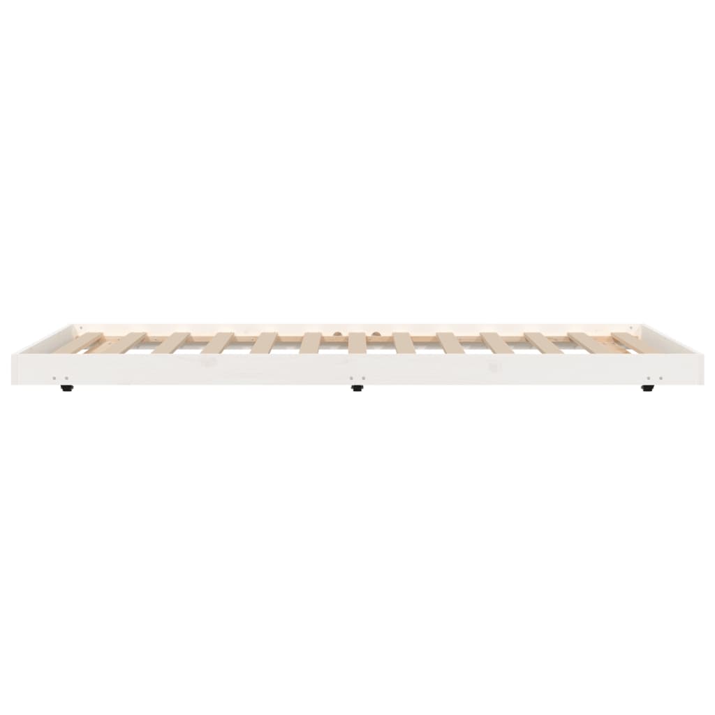Giroletto senza Materasso Bianco 80x200 cm Legno Massello Pino | homemem39