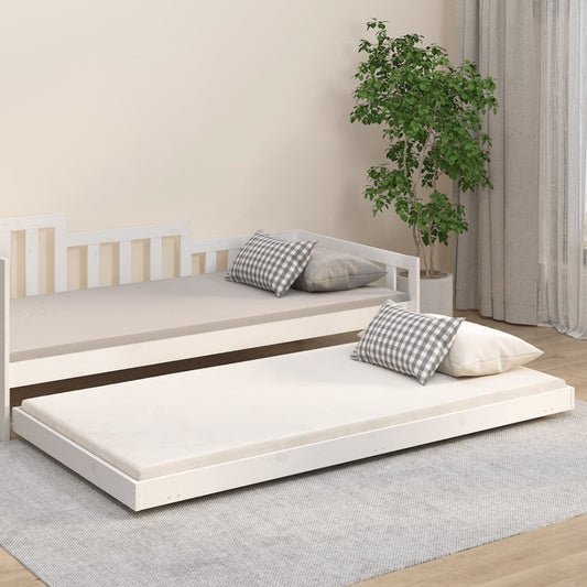 Giroletto senza Materasso Bianco 80x200 cm Legno Massello Pino | homemem39