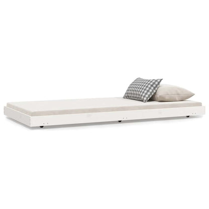 Letto senza Materasso Bianco 90x190 cm in Legno Massello Pino | homemem39