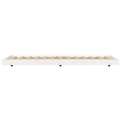 Letto senza Materasso Bianco 90x190 cm in Legno Massello Pino | homemem39