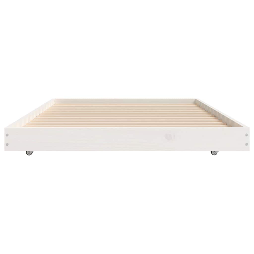 Letto senza Materasso Bianco 90x190 cm in Legno Massello Pino | homemem39