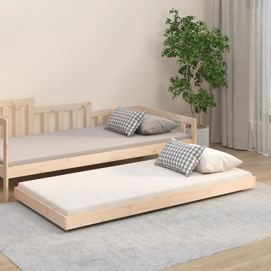 Giroletto senza Materasso 75x190 cm in Legno Massello di Pino - homemem39