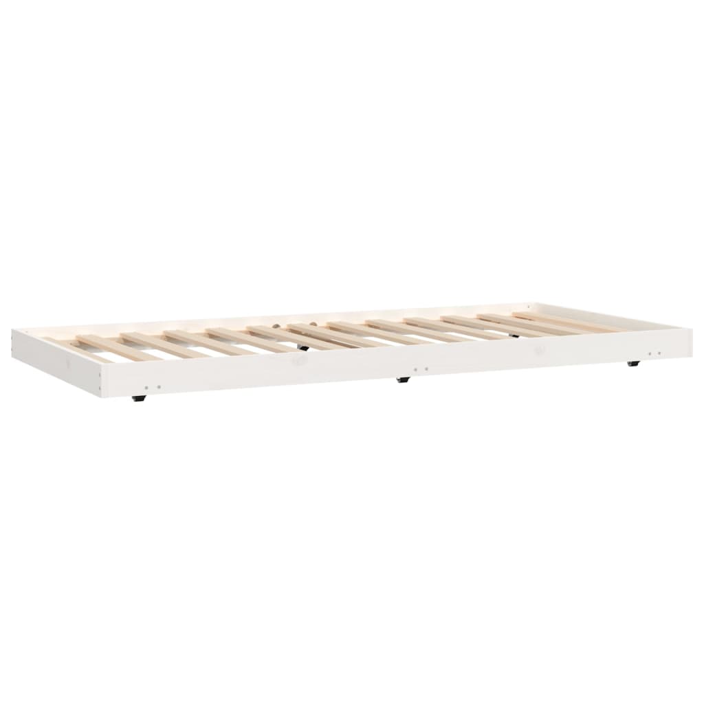Giroletto senza Materasso Bianco 75x190 Legno Massello di Pino | homemem39