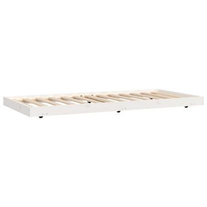 Giroletto senza Materasso Bianco 75x190 Legno Massello di Pino | homemem39