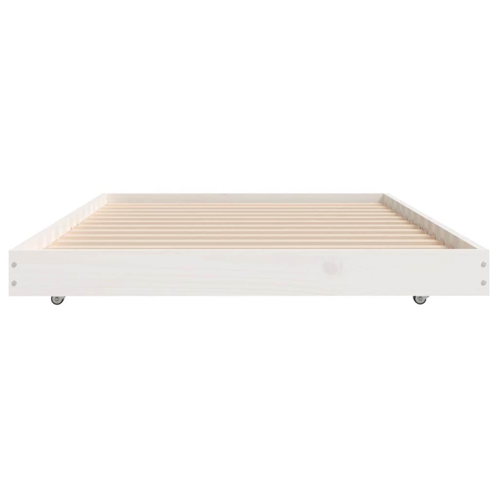 Giroletto senza Materasso Bianco 75x190 Legno Massello di Pino - homemem39