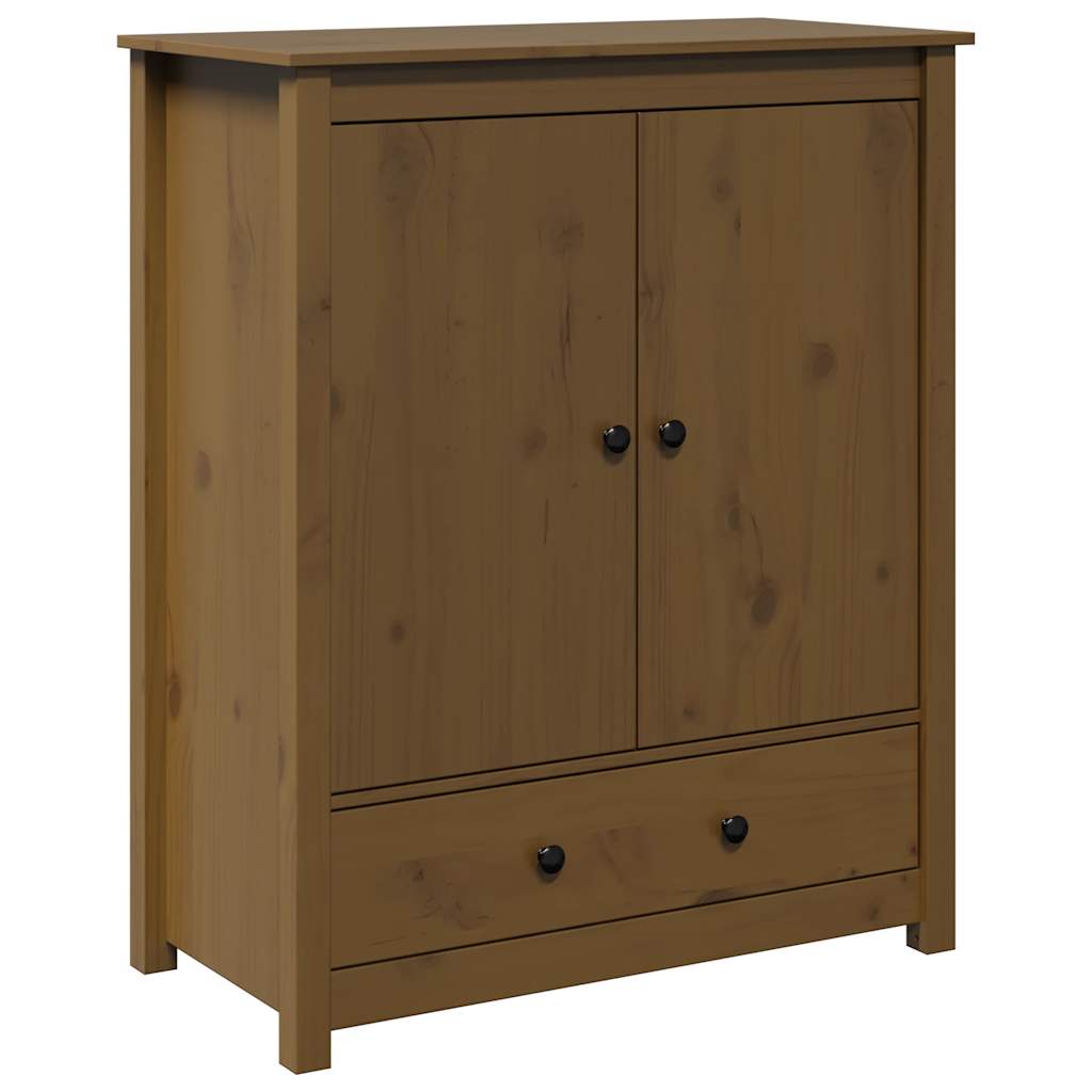 Credenza Marrone Ambra 83x41,5x100 cm in Legno Massello di Pino | homemem39