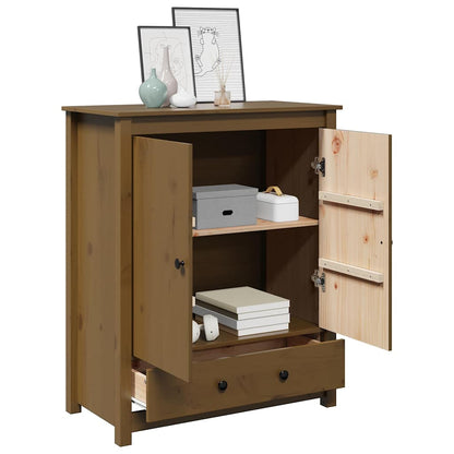 Credenza Marrone Ambra 83x41,5x100 cm in Legno Massello di Pino