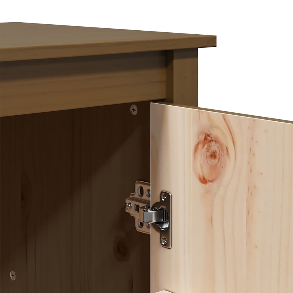 Credenza Marrone Ambra 83x41,5x100 cm in Legno Massello di Pino | homemem39