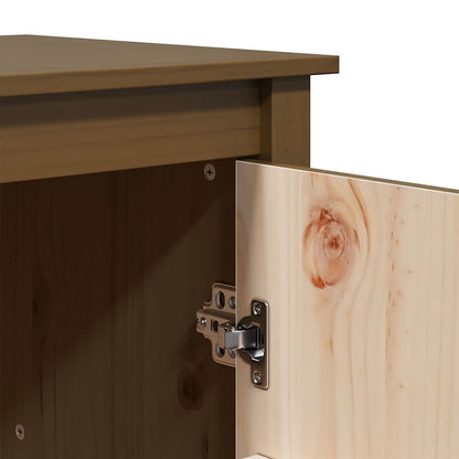 Credenza Marrone Ambra 83x41,5x100 cm in Legno Massello di Pino | homemem39