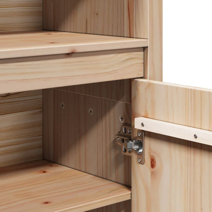 Credenza 80x35x154 cm in Legno Massello di Pino - homemem39