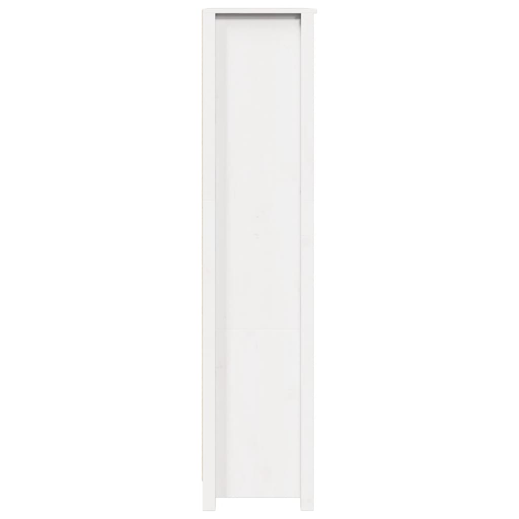 Credenza Bianca 80x35x154 cm in Legno Massello di Pino - homemem39