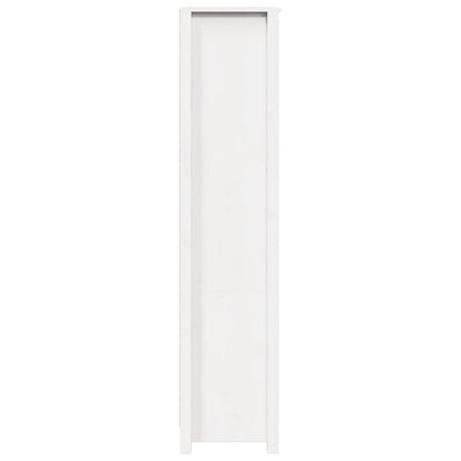 Credenza Bianca 80x35x154 cm in Legno Massello di Pino - homemem39