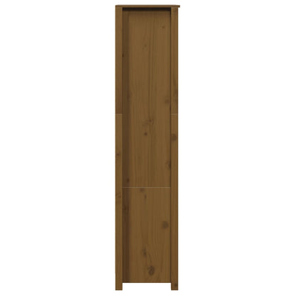 Credenza Marrone Ambra 80x35x154 cm in Legno Massello di Pino | homemem39