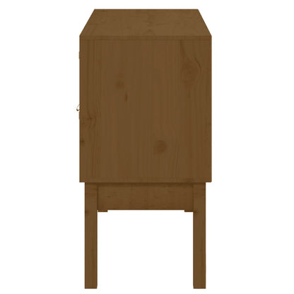 Credenza Marrone Ambra 110x40x78 cm in Legno Massello di Pino - homemem39